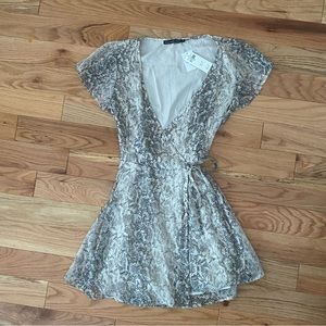 Abercrombie & Fitch Snakeskin Wrap Dress